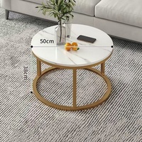 Table basse rétractable créative style anneau annuel, design nordique moderne et minimaliste, pour petits appartements, salon, table d'appoint de canapé, balcon