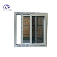Ventana Corredera Moderna con Apertura Horizontal, Marco de PVC y Acero Plástico Resistente a Huracanes para Uso en Apartamentos