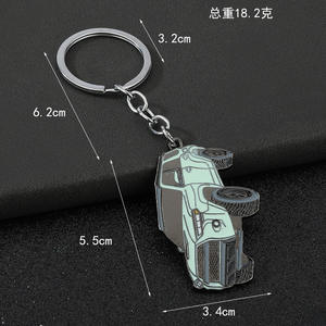 Porte-clés de voiture en alliage de zinc tridimensionnel Yujiantongs, accessoires cadeaux et mode laqué en métal - Product Image 2