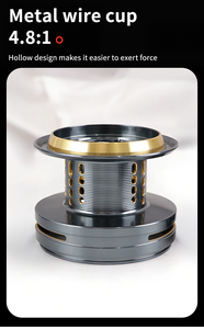 KALIOU-Carrete de pesca giratorio de agua de mar, copa de alambre de metal NGK 8000-14000 17 + 1BB, arrastre máximo de 20KG - Product Image 4