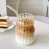 Verres à boisson en verre de qualité restaurant, résistants à la chaleur, avec paille intégrée, pour lait, thé, jus et autres boissons