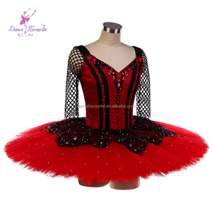 B26632 Tutú de ballet profesional negro y rojo para <span class=keywords><strong>La</strong></span> Esmeralda Variación Competencia Traje de baile <span class=keywords><strong>Tutu</strong></span> - Product Image 2