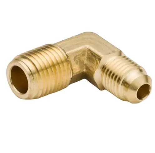 Conexión de tubo de latón Metales Codo de 90 grados 3/8 "Flare x 3/8" Tubo macho