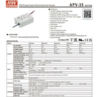 Alimentation LED Meanwell APV-35-12 35W 12V 3A IP42 à tension constante simple, AC-DC, garantie 2 ans, pour décoration intérieure