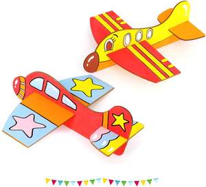 เครื่องบินไม้บัลซาเครื่องบินไม้12แพ็คงานฝีมือเครื่องบินเด็กอุปกรณ์งานปาร์ตี้แบบทำมือชุดเครื่องบินสำหรับทาสีเครื่องบินหัตถกรรม - Product Image 5
