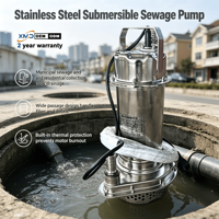 Pompe submersible pour eaux usées WQ haute performance, anti-blocage, pour eaux usées légèrement corrosives