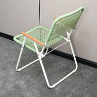 Chaise de plage pliable portable pour la pêche et le camping, cadre en métal renforcé épaissi, capacité de charge de 150,00 kg, mobilier d'extérieur