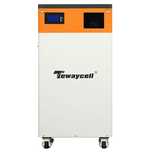 Tewaycell Off Grid Power Wall 51.2V 200Ah 10kwh Built In 5kw Inverter For Solar Home Energy Storage System
