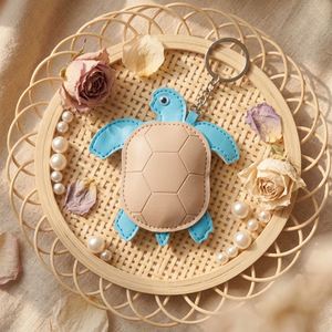 PU Leather Modern Embossed Turtle Shape Charm Animals Puffy Soft Turtle Pendant Promotional Welcome Gifts <b>Keychain</b> - Product Image 4