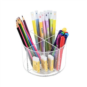 Organizador de Escritorio Acrílico Multifuncional con Base Giratoria, Portaplumas Redondo, con Impresión UV 8060 - Product Image 4