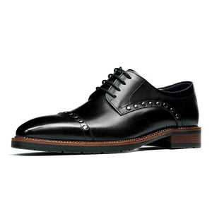 Zapatos de Vestir Formales de Cuero para Hombre, Estilo Italiano, de Lujo, Oxford Sin Cordones, Hechos a Mano, con Patrón de Camuflaje Bordado, con Detalles de Acero - Product Image 1