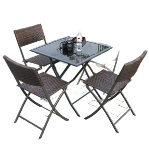 <b>Folding</b> Outdoor <b>Garden</b> Set Rattan Chair Small Coffee <b>Table</b> Patio Balcony Furniture 3 To 5 Piece - Product Image 5