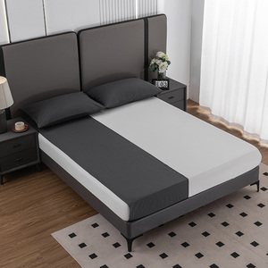 Draps de lit brodés antimicrobiens ajustés doux personnalisés 95% coton <span class=keywords><strong>drap</strong></span> <span class=keywords><strong>plat</strong></span> écologique 400TC toutes saisons - Product Image 4