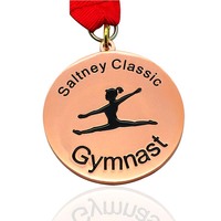 Médaille personnalisée en émail souple, finition or poli, pour champion de pêche, avec ruban rayé, pour tournoi de pêche, offre limitée