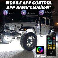 Kingshowstar 144 LED Projecteurs LED Blanc Pur pour Camion, Véhicules Tout-Terrain et VTT