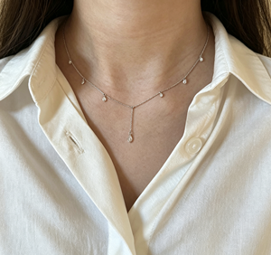 Collar de diamantes cultivados en laboratorio personalizado, cadena chapada en oro de 10/14/18k, corte pera/esmeralda/radiante de 1/2/3 quilates, certificado IGI, claridad VS1/VVS1 - Product Image 5