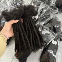 Estensioni Dreadlock Permanenti Fatte a Mano 8-18 Pollici 0.4-0.8cm 100% Capelli Umani Veri Aspetto Naturale Morbido
