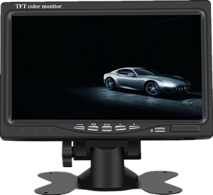 Moniteur LCD TFT HD rabattable de 7 pouces avec connexion vidéo <span class=keywords><strong>TV</strong></span> <span class=keywords><strong>pour</strong></span> voiture et usage domestique, écran d'affichage <span class=keywords><strong>pour</strong></span> caméra de recul de véhicule - Product Image 2