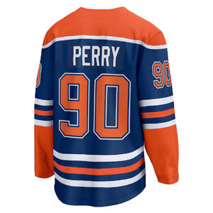 Jersey de Hockey sobre Hielo de Alta Calidad de Edmonton, Cosido, con Logotipo, Números 97 Connor McDavid, 29 Leon Draisaitl, 36 <span class=keywords><strong>Campbell</strong></span>, 93 Hopkins - Product Image 4