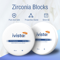 Bloque de Zirconia IVISTA HT de Alta Calidad, 1300MPa, Alta Resistencia, 41% de Translucidez, para Restauraciones Dentales CAD CAM de Laboratorio