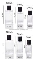 Flacons de parfum vides personnalisés de haute qualité 30ml 50ml 100ml 100 pièces Boîte de luxe Sérigraphie Vaporisateur à pompe Verre rechargeable