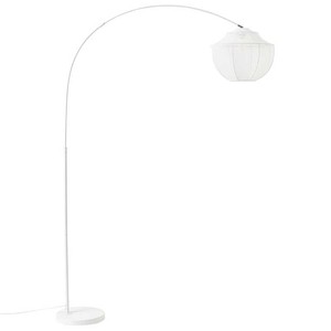 Lampadaire géométrique blanc minimaliste avec source de lumière LED et commande par interrupteur pour salon, coin canapé, bureau, villa, salle d'exposition - Product Image 2