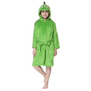 <span class=keywords><strong>Peignoir</strong></span> en flanelle de luxe pour filles et tout-petits, design <span class=keywords><strong>dinosaure</strong></span>, à capuche, chaud et moelleux - Product Image 1