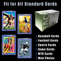 Prime Fit Protège-cartes rigides en plastique ultra transparents 3"X4" pour cartes de baseball, sans fermeture, pour cartes de sport et de collection
