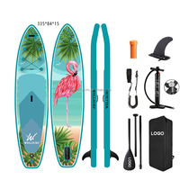 Tabla de Paddle Surf Inflable Personalizada de Doble Capa con Textura de Fibra de Carbono de 11 Pies, Fabricada en Weihai