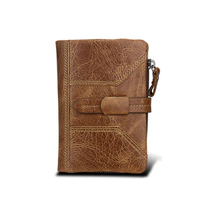 Premium Quality <b>RFID</b> <b>Blocking</b> Retro Men's Short <b>Wallet</b> with Coin Pocket Compact Leather <b>Wallet</b> for Daily Use for Sale - Product Image 1