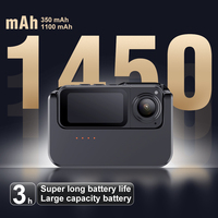 180 °   Caméra de poche intelligente avec objectif rotatif, 2.7K HD, autonomie ultra-longue, caméra d'action à pouce, WIFI, enregistreur photo et vidéo, caméra de sport