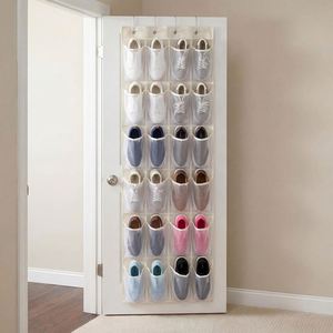 Over the Door Hanging <b>Shoe</b> Organizer with 24 Large Breathable Mesh Pockets Space Saving Closet Storage Organizer <b>Holder</b> - Product Image 6