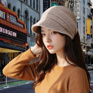 Bonnet en tricot moelleux uni pour femmes, bonnet d'hiver pour temps froid, bonnet ample et chaud pour la randonnée en plein air et la mode quotidienne - Product Image 2