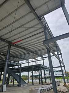 Magazzino in Struttura d'Acciaio Pesante Q235B Q355B Prodotto in Cina, Capannone Prefabbricato con Tetto a Traliccio - Product Image 6