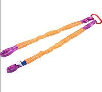 Oferta Especial: Eslinga de Elevación Ajustable de Cuatro Puntas con Cinta Plana de Poliéster y Cadena de Aleación, Certificación CE