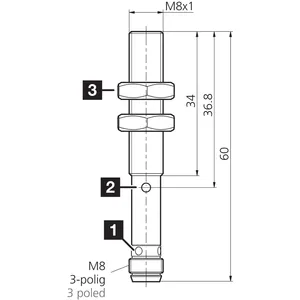 KDCT08V02G3-T3 <strong>Capacitive</strong> <strong>proximity</strong> switch - Product Image 2