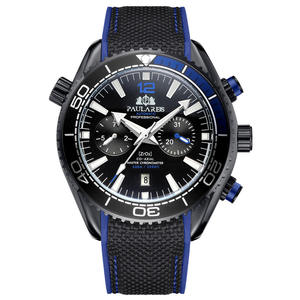Reloj Deportivo PAULAREIS para Hombre, Totalmente Automático, Mecánico, de Aleación, con Cristal Luminoso, Correa de Lona y Goma, Resistente al Agua 30 bar, Multifunción - Product Image 3