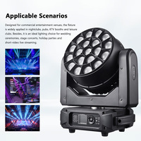19 projecteurs à tête mobile Bee Eye 40W RGBW avec contrôle individuel des pixels, effets macro dynamiques multiples, lumière adressable DMX pour scène et DJ