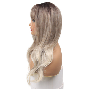 Peluca sintética <span class=keywords><strong>de</strong></span> corte <span class=keywords><strong>de</strong></span> pelo <span class=keywords><strong>de</strong></span> moda 24 pulgadas gradiente marrón gradación Sexy pelo <span class=keywords><strong>ondulado</strong></span> largo rizado pelucas sintéticas <span class=keywords><strong>para</strong></span> mujeres niñas - Product Image 4