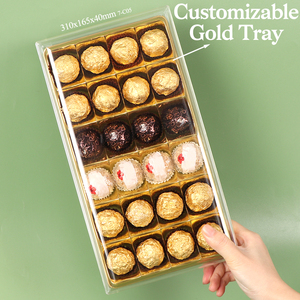 Boîte à chocolat YUZMEI de 24 pièces, taille 310x165x40mm, emballage cadeau en acrylique, boîte en plastique transparent pour bonbons Ferrero Rocher - Product Image 3