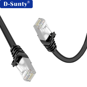 สายแพทช์คอร์ด Cat6 RJ45 ROHS แบบมีฉนวนป้องกัน FTP PVC สำหรับใช้งานภายในและภายนอกอาคาร ความยาว 1 ม. 10 ม. 30 ม.  ทองแดงแท้ สายกลม สีดำ  ปรับแต่งได้ - Product Image 2