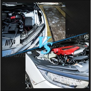 Cache de capot moteur, cache anti-poussière latéral pour capot, garniture de sortie d'air latérale, grille d'aération pour Honda Civic 10ème génération 2016-2019, accessoires auto - Product Image 4