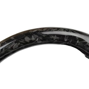 Volante Deportivo de Fibra de Carbono con Base Plana para <span class=keywords><strong>Infiniti</strong></span> Q50/Q60 Racing Series, Cuero Real con Costuras Rojas, Compatible con G35 EX35 - Product Image 6