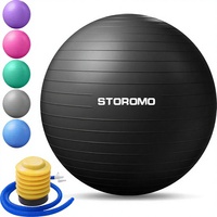 Pelota de Ejercicio Redonda Antiexplosión STOROMO para Embarazo, Alta Capacidad de Peso, PVC Ecológico, con Bomba (45cm-95cm), para Yoga y Pilates