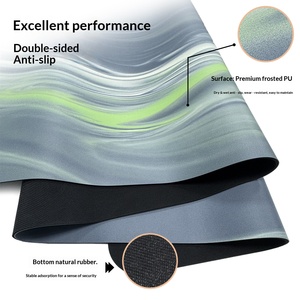 Custom Logo OEM Wholesale Fluid Texture Frosted PU Rubber Yoga Mat Double Side Non Slip Portable Fitness Dance Mat - Product Image 4