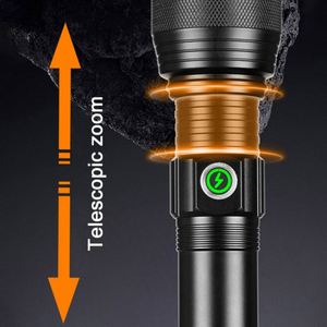 Wosen 2024 chất lượng cao bán buôn New 1000 Meter dài khoảng cách dài Shot Telescopic Zoom USB đầu vào đầu ra dài <span class=keywords><strong>Led</strong></span> đèn pin - Product Image 4