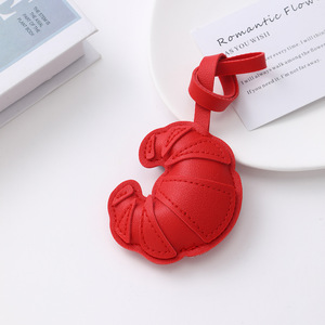 Porte-clés en cuir fait main multi-couches avec patch en corne, pendentif à double couture pour sacs à dos d'étudiants - Product Image 6