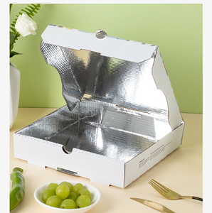 Custom Designed Eco-Friendly Insulated Pizza Boxes Aluminum Foil Lined Matt Lamination Aseptic <strong>Art</strong> Material Box <strong>Folders</strong> Included - Product Image 6