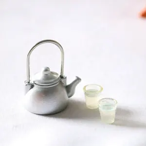 Dollhouse Doll house Mini Vintage Kettle Cup Miniature Food Play Scene Model Pocket Kitchen Tools Toys