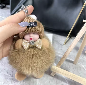 Nouveau porte-clés moelleux pour bébé - Porte-clés en peluche lapin pompon, cadeau mignon pour la Saint-Valentin - Product Image 4